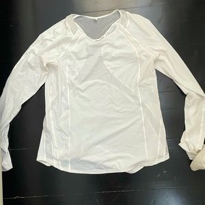 Long sleeve white Lulu lemon top- never been worn